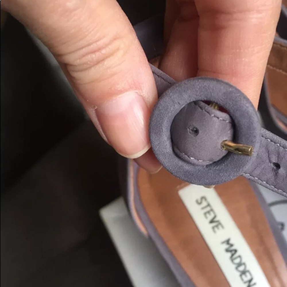 Steve Madden Grey Nubuck Shanna Heels 8.5 - Picture 4 of 6